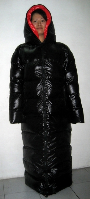 New unisex shiny nylon quilted winter coat wet look puffa reversible ...