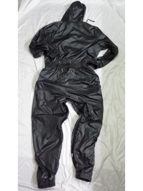 New shiny nylon wet look overalls jumpsuit custom made JS2046-2S